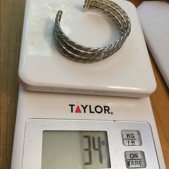 Beautiful vintage Mexico Taxco 925 sterling silver woven bracelet-34 grams! - Picture 7 of 9